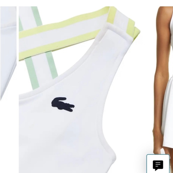 Lacoste White Dress with Yellow and Green Straps - Picture 4 of 11